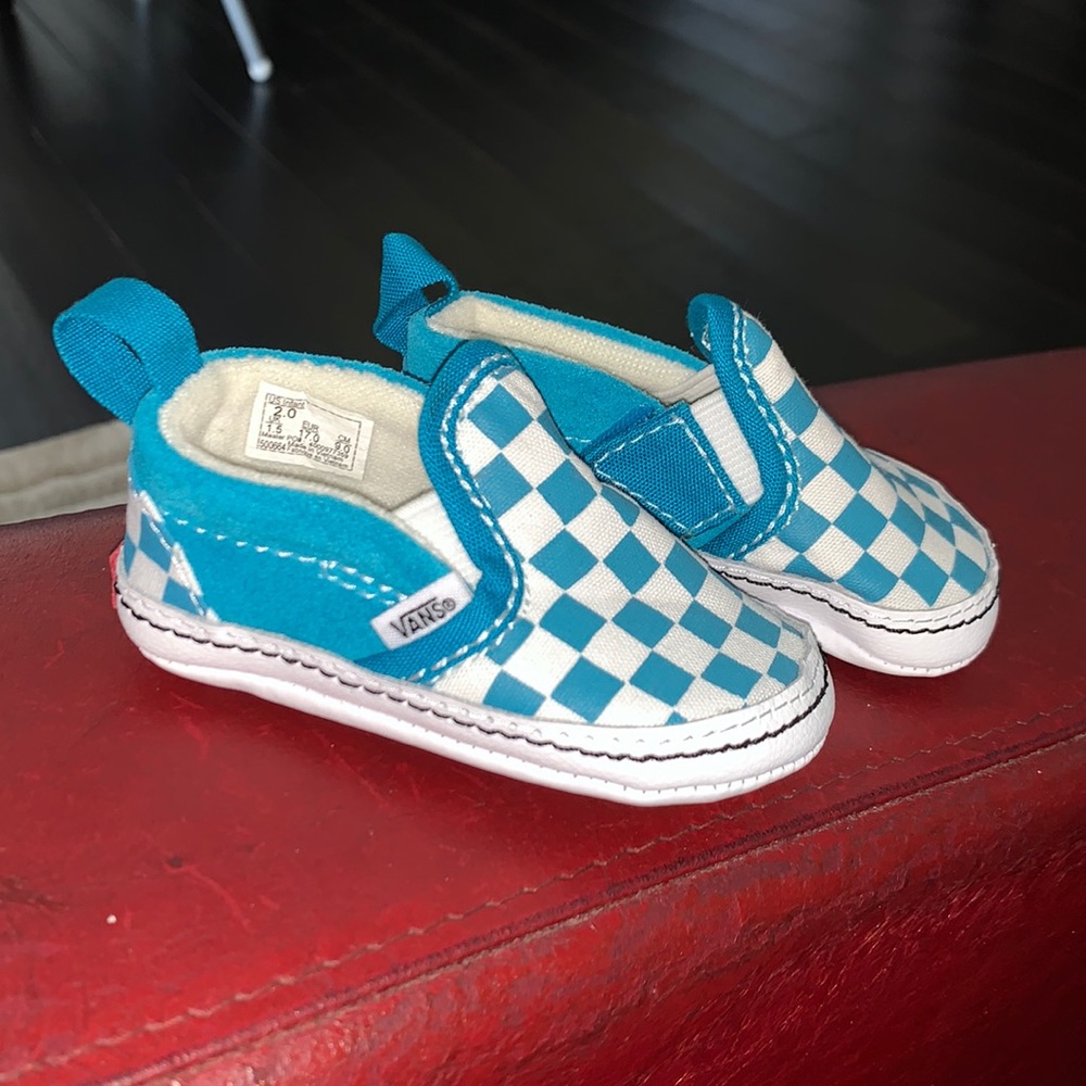 Infant Blue Checkered Vans